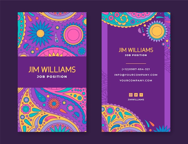 Colorful business card template