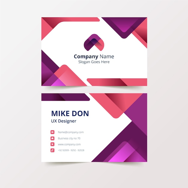 Colorful business card template