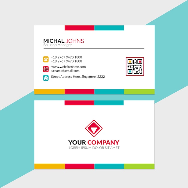 Colorful Business card template