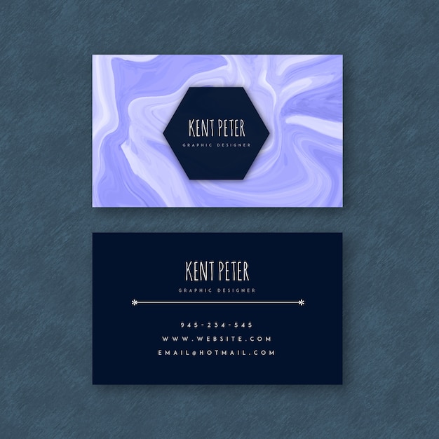 Colorful Business Cards Marble Texture