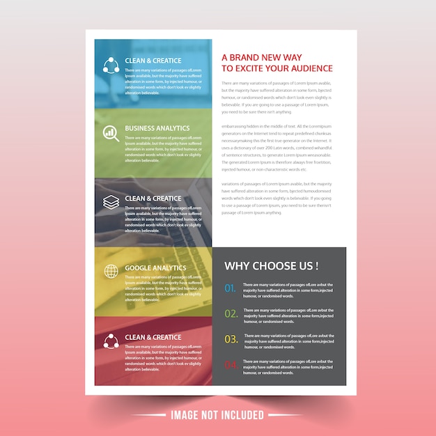 Vector colorful business flyer design