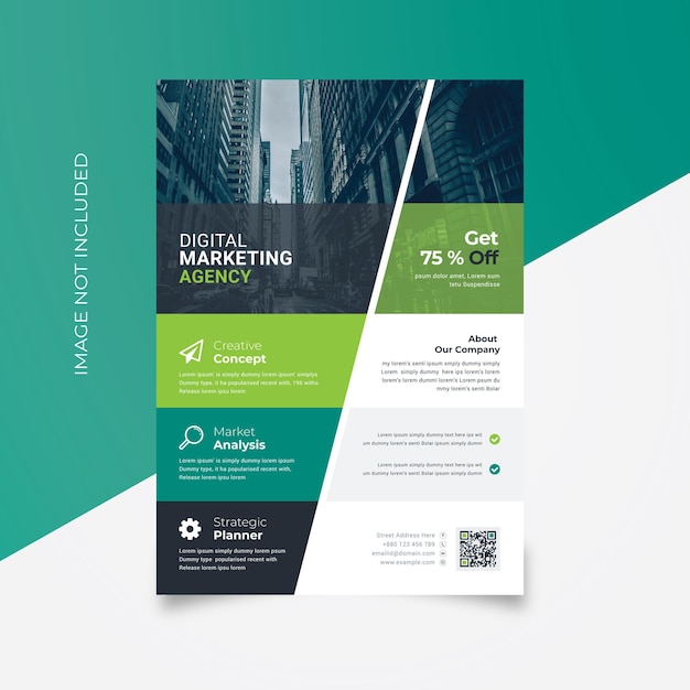 Vector colorful business flyer