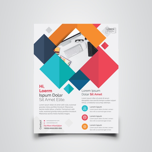 Colorful business flyer