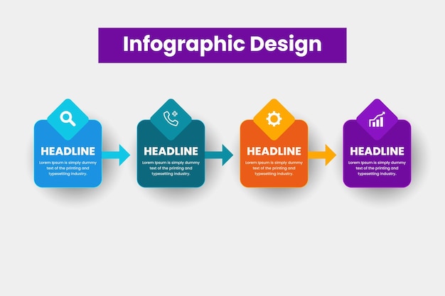 Colorful business infographic chart design