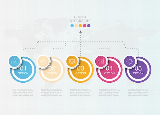 Colorful business infographic elements