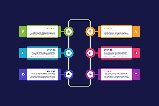 Modello di infografica aziendale colorato