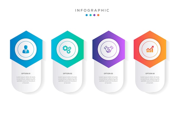 Modello di infografica aziendale colorato