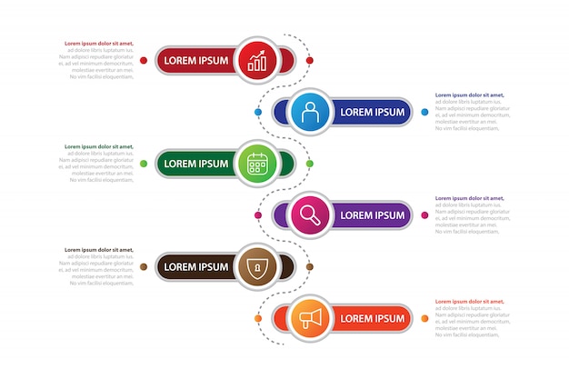 colorful business infographic template 