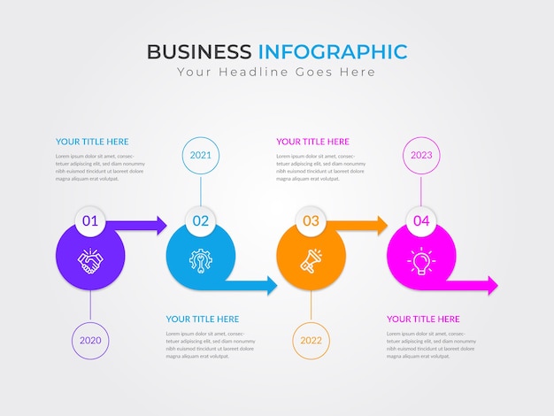 다채로운 비즈니스 Infographic 템플릿