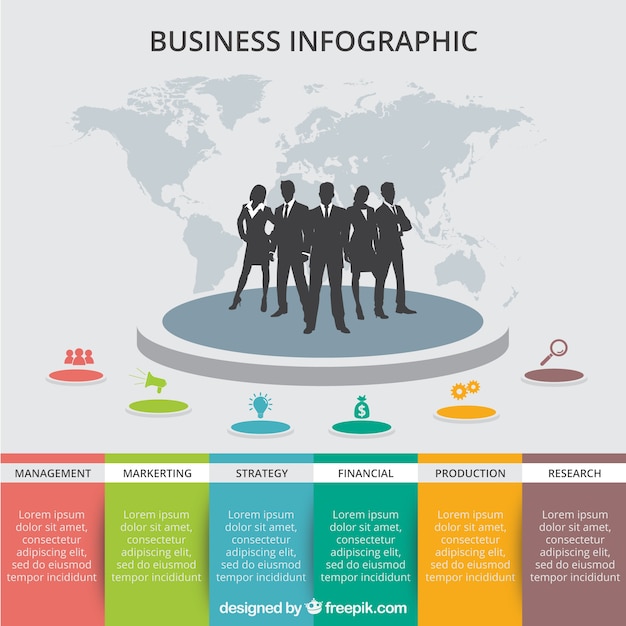 Colorful affari infografica