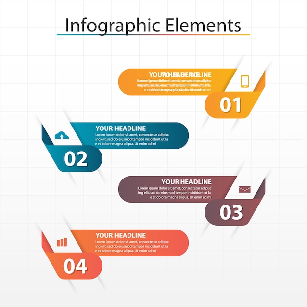 Colorful business Infographics elements template