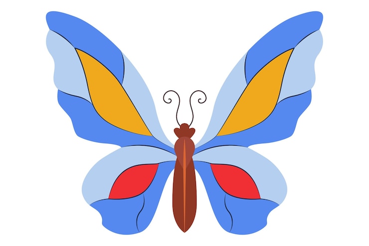 वेक्टर colorful butterfly icon logo isolated beautiful butterfly illustration