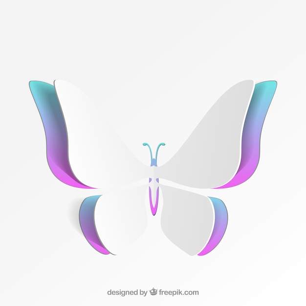 Vector colorful butterfly of paper