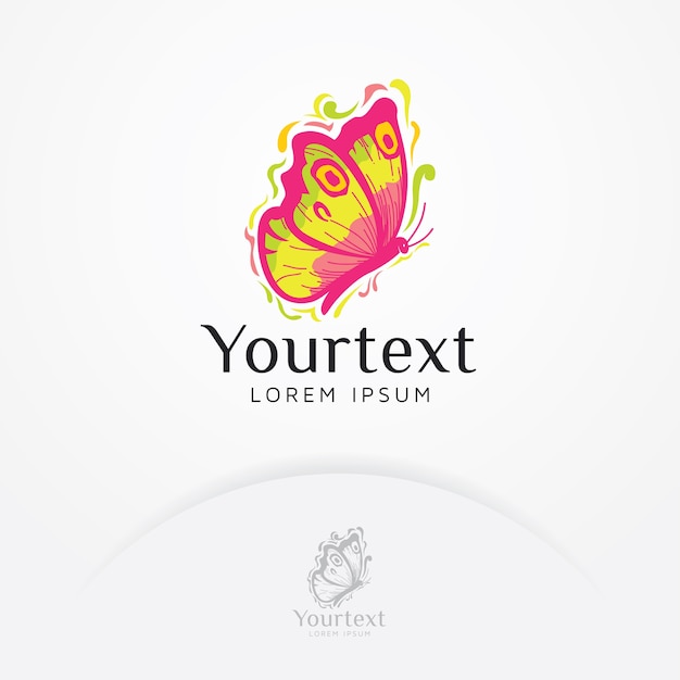 Colorful butterfly vector for Beauty salon logo