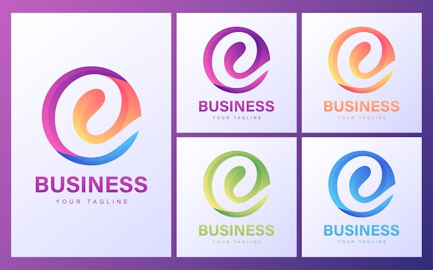 Colorful c letter logo with a modern concept