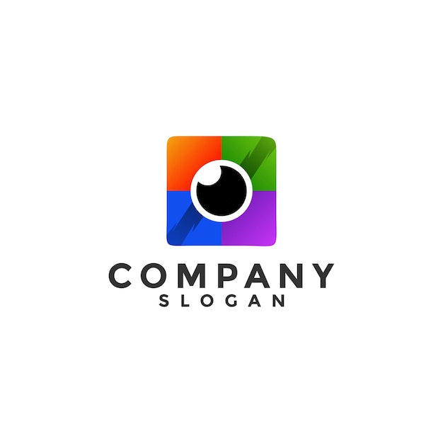 Vector colorful camera logo template