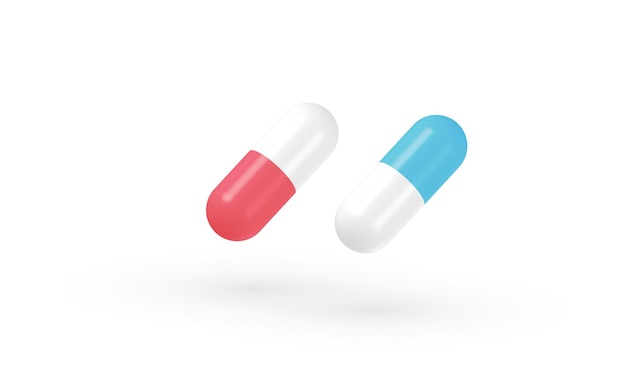 Colorful capsule pills pharmacy and medical