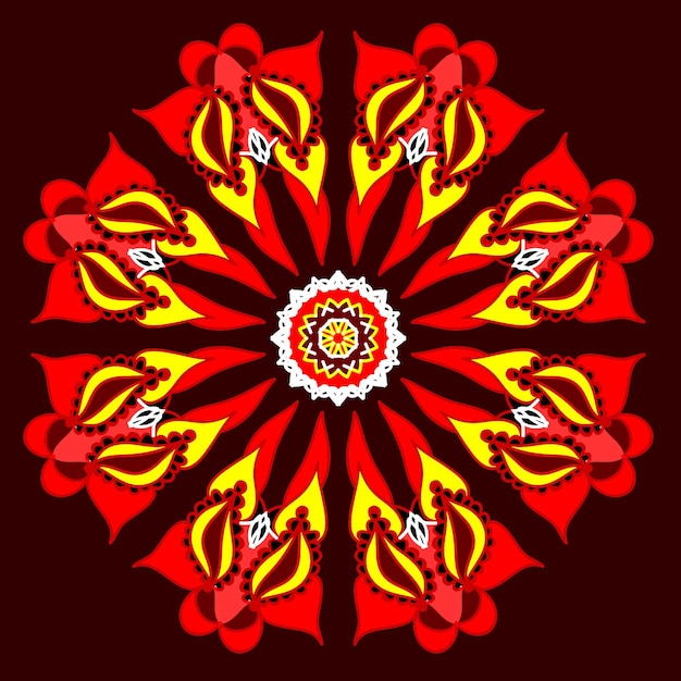 Colorful card with mandala