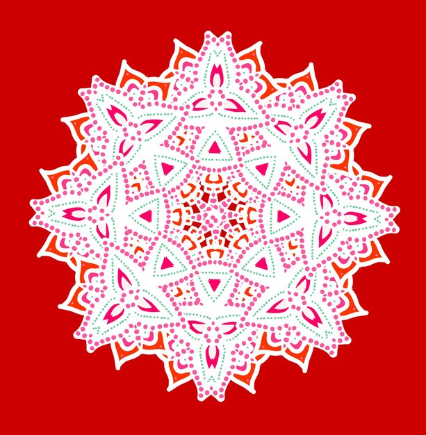 Colorful card with mandala