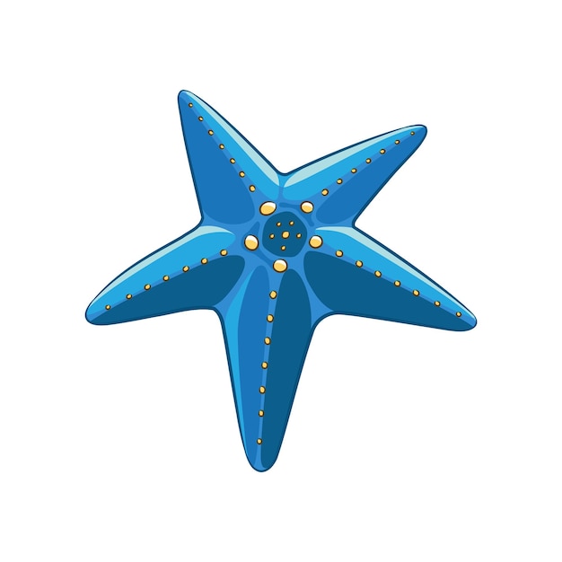 Colorful Cartoon Blue Starfish