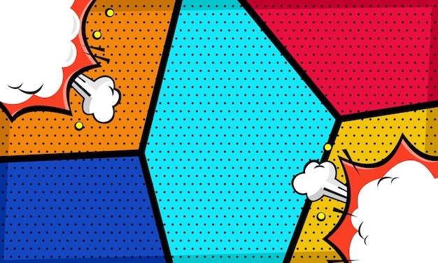 colorful cartoon comic page background