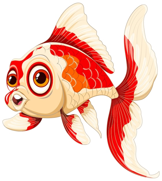 Colorful Cartoon Goldfish Illustration