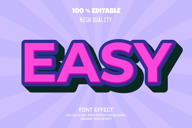 Colorful cartoon text style for youth, editable font