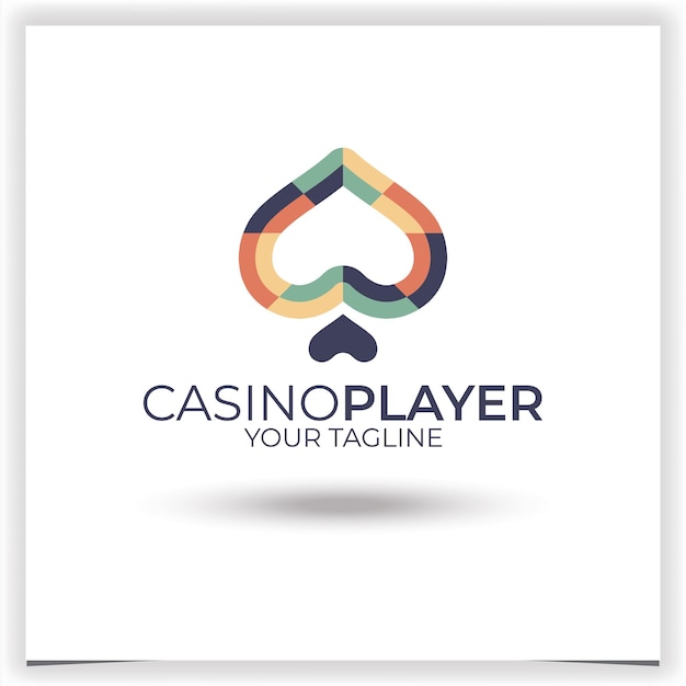 Modello di progettazione del logo del casinò colorato