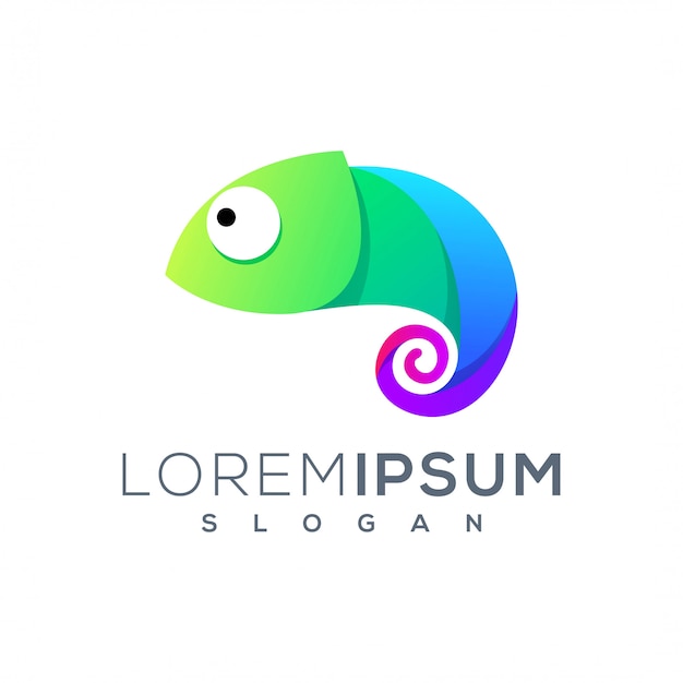 Colorful chameleon logo 