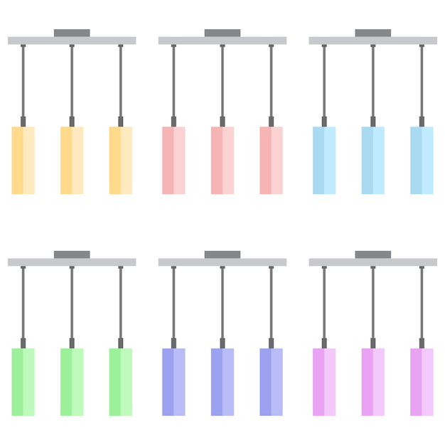 colorful the chandelier is unique and interesting element icon game asset flat illustration