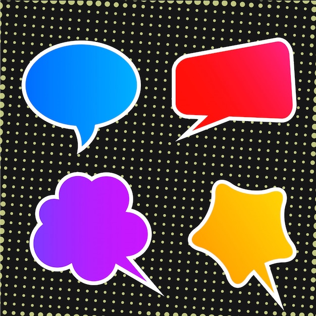 Vector colorful chat bubble