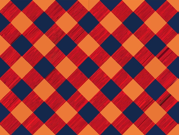 a colorful checkered pattern with a red and blue background