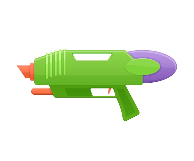 Vector colorful children s toy water pistol pistol shooting water gun spray