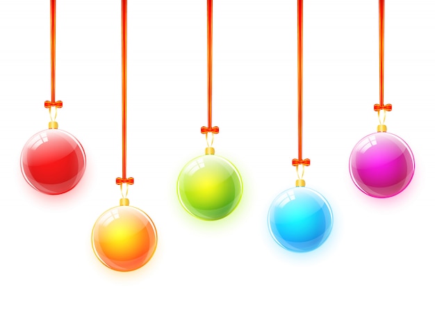 Colorful christmas balls