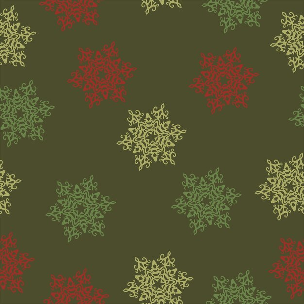 Colorful christmas trees seamless pattern background