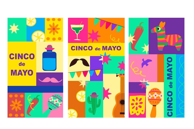 Colorful cinco de mayo celebration with iconic mexican symbols and festive decorations