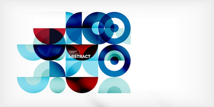 Vector colorful circle abstract background template for wallpaper banner presentation background