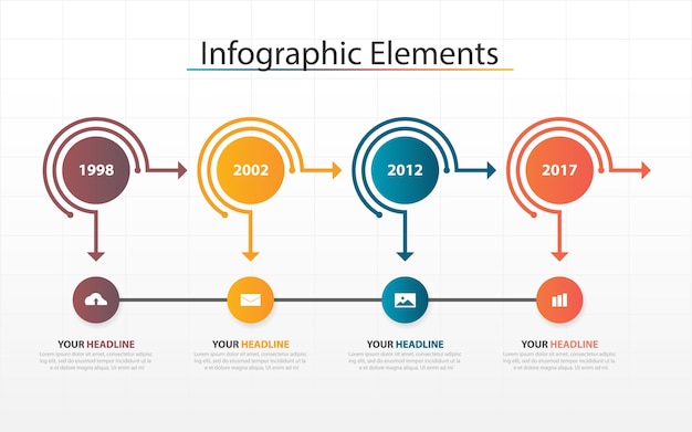 colorful circle business infographic template 