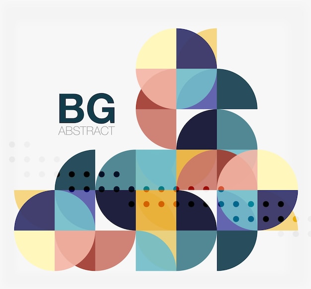 Colorful circle elements Vector template background for workflow layout diagram number options or web design