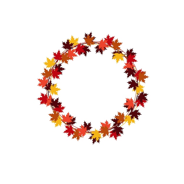 Colorful circle leaves