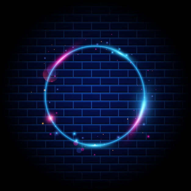 Colorful circle light frame background