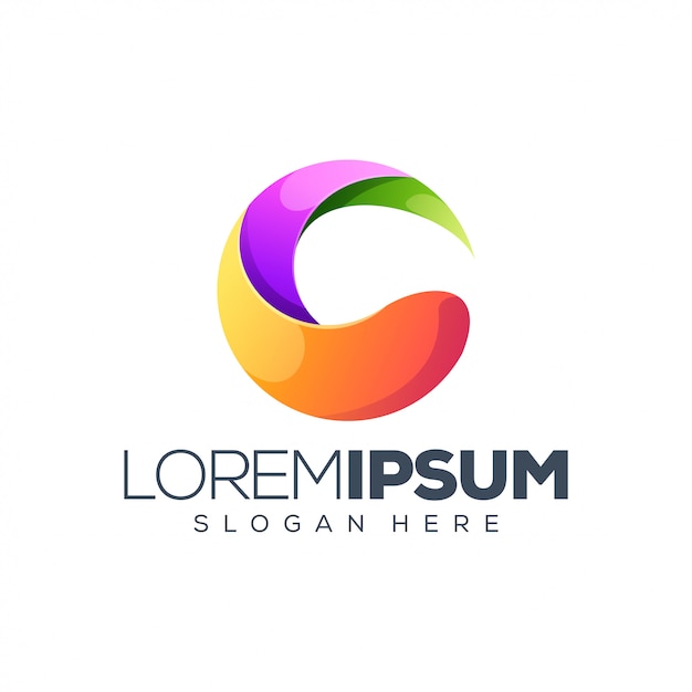 Colorful circle logo design