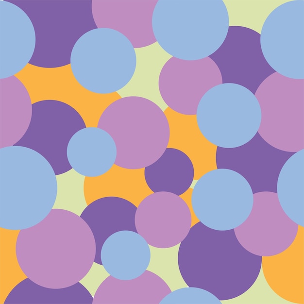 カラフルな円の正方形の幾何学的なシームレスパターン紫の抽象的な背景