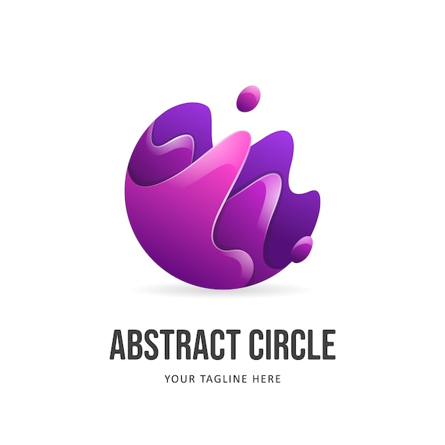 Colorful Circle Wave Logo Template