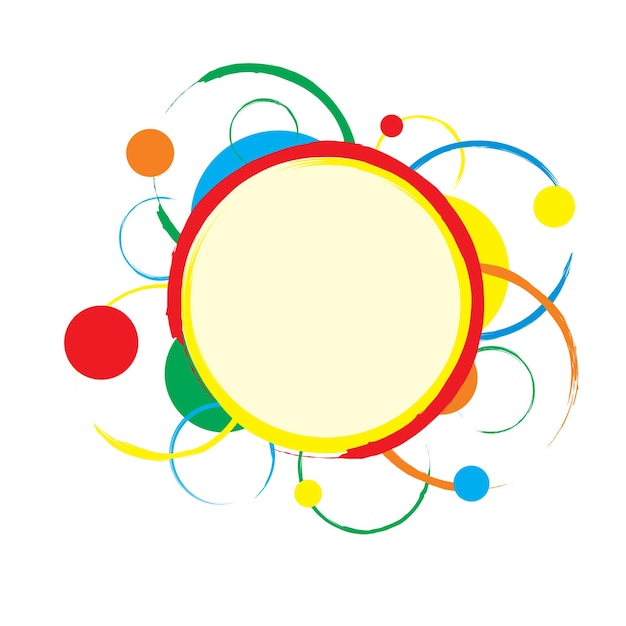 空白のカラフルな円の背景