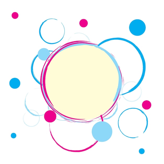 Colorful circles background with blank space