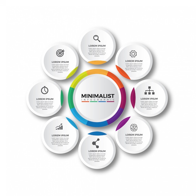 Colorful Circular infographics template