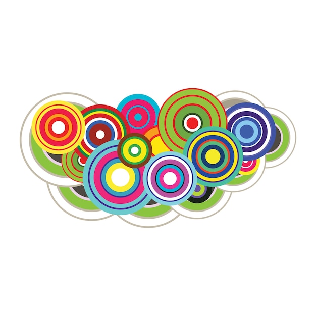 Vector colorful circular swirls vector creative design