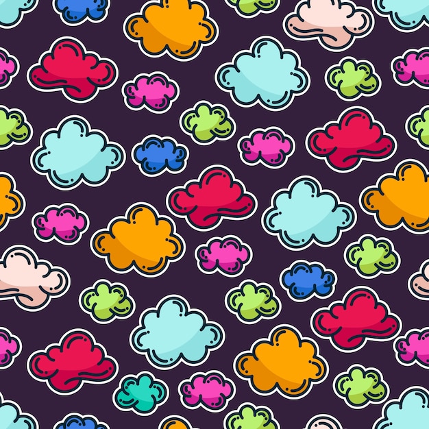 Colorful cloud pattern background