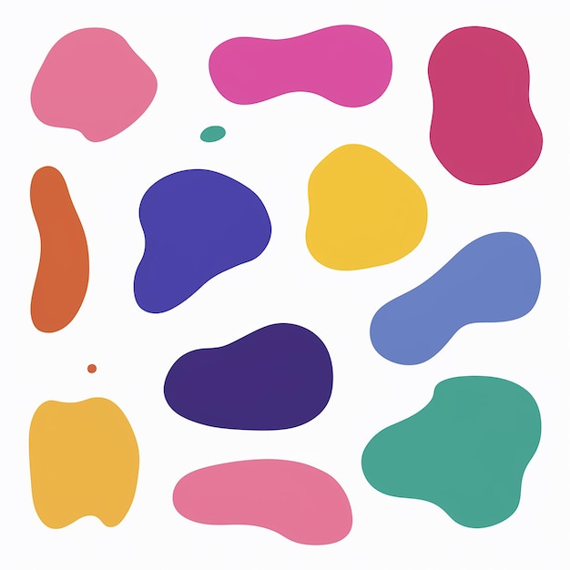 Vettore una collezione colorata di diversi punti colorati con diversi colori e colori